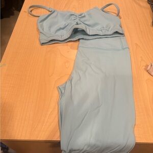 Women's Light Blue Workout Set